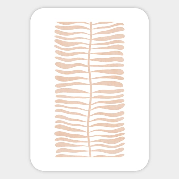 Abstract pastel pink leaf Sticker by VectoryBelle